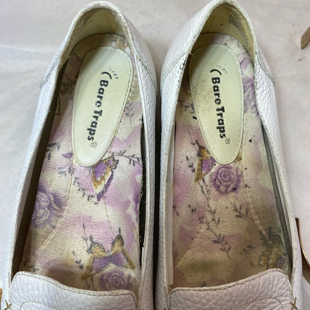 BareTraps White Moccasin Loafer Pillow Cushion Insole Leather Shoe Women’s 7M - Picture 5 of 6
